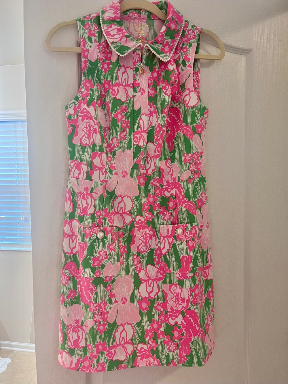 Lilly Pulitzer Kathy Pink & Green Floral Luxletic Dress (Hannah print) NWT - Picture 2 of 6